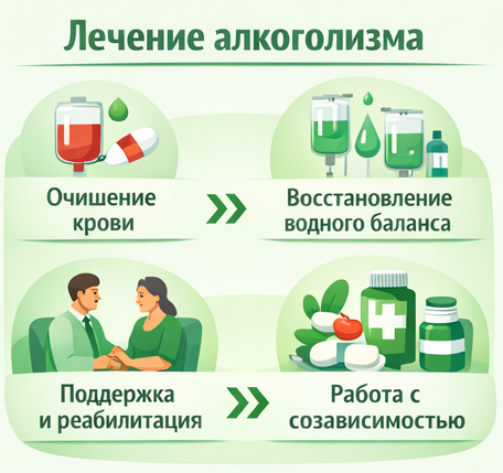 лечение алкоголизма в Кореновске этапы